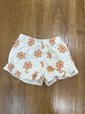 Zara Floral Ruffle Shorts 18-24 months